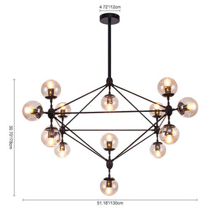 LightFixturesia-Modo Statement Geometric Chandelier-Chandelier-15 Lt-