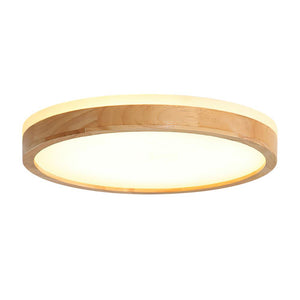 LightFixturesia-Round LED Wood Flush Mount Light-Flush Mount Light-11"-