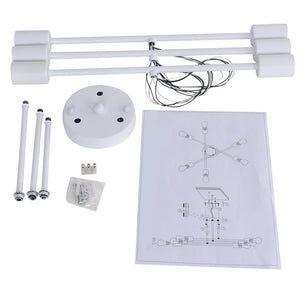 LightFixturesia-Semi Flush 6-light Sputnik Chandelier-Flush Mount Light-Gold-