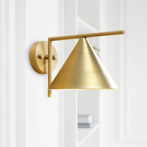 LightFixturesia-Single Cone Gold Wall Sconce-Wall Sconce-Default Title-