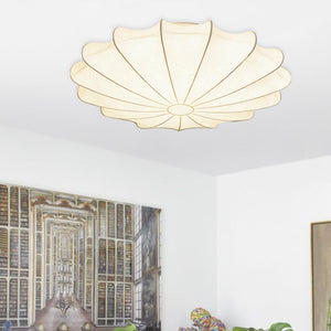 LightFixturesia-Unique Mid-century Modern White Flush Mount Light-Flush Mount Light-15"-