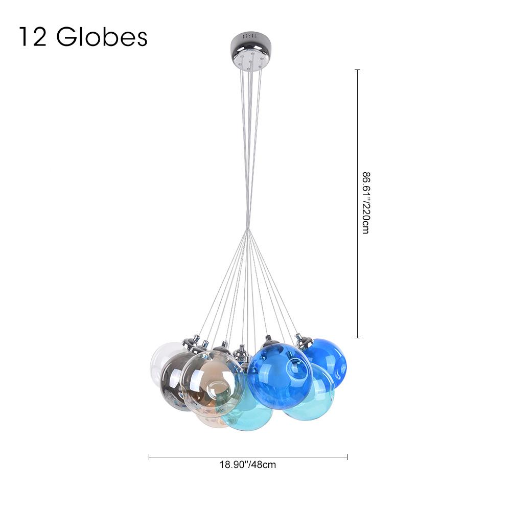 black globe multi light chandelier