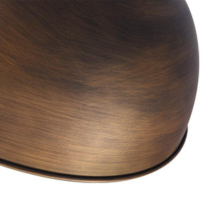 LightFixturesUSA-1-Light Industrial Dome Pendant Light-Pendant Light-Brushed Rubbed Brass-