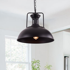 LightFixturesUSA-1-Light Industrial Dome Pendant Light-Pendant Light-Rusty-