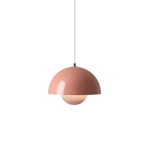 LightFixturesUSA-1-Light Modern Danish Dome Pendant Light-Pendant Light-Pink-