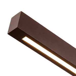 LightFixturesUSA-1-Light Modern Minimalist LED Wood Linear Chandelier-Chandelier-Walnut-