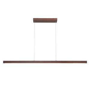 LightFixturesUSA-1-Light Modern Minimalist LED Wood Linear Chandelier-Chandelier-Walnut-