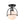 Load image into Gallery viewer, LightFixturesUSA-1-Light Opal Glass Sphere Semi-Flush Mount-Ceiling Light-Black-
