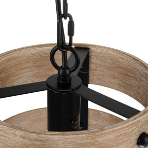 LightFixturesUSA-1-Light Rustic Cylinder Pendant Light-Pendant Light--