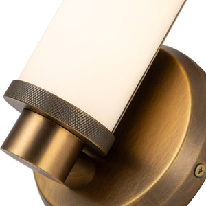 LightFixturesUSA-1-Light Vintage Glass Tube Dimmable LED Wall Sconce-Wall Sconce-Antique Brass-