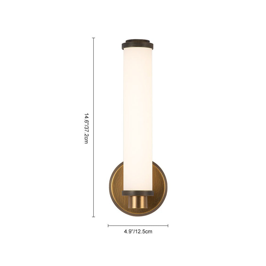 LightFixturesUSA-1-Light Vintage Glass Tube Dimmable LED Wall Sconce-Wall Sconce-Sanded Black-