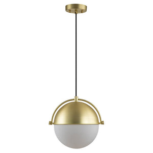 LightFixturesUSA-1-Light Wide Frosted Glass Globe Pendant Light-Pendant Light--