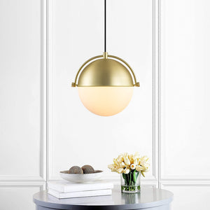 LightFixturesUSA-1-Light Wide Frosted Glass Globe Pendant Light-Pendant Light--