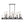 LightFixturesUSA-10-Light Clear Glass Bubble Linear Chandelier-Chandelier-Black (Pre-order)-