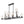 LightFixturesUSA-10-Light Clear Glass Bubble Linear Chandelier-Chandelier-Black (Pre-order)-