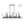 LightFixturesUSA-10-Light Clear Glass Bubble Linear Chandelier-Chandelier-Black (Pre-order)-