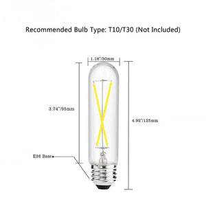 LightFixturesUSA-10-Light Clear Glass Bubble Linear Chandelier-Chandelier-Black (Pre-order)-