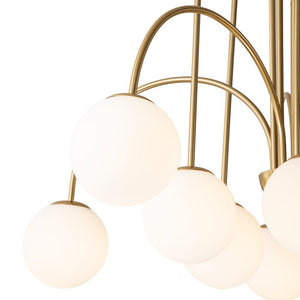 LightFixturesUSA-10-Light Frosted Glass Globe Bubble Chandelier-Chandelier-Black-