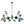 LightFixturesUSA-15-Light Blue Glass Globe Bubble Sputnik Branch Chandelier-Chandelier-Black-