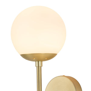 LightFixturesUSA-2-Light Glass Globe Wall Sconce-Wall Sconce-Clear Glass-Black