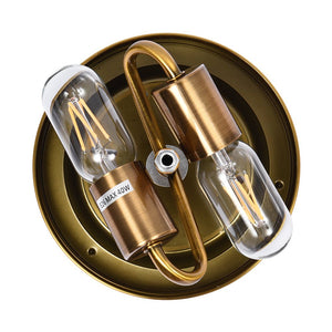 LightFixturesUSA-2-light Hammered Glass Flush Mount Ceiling Light-Ceiling Light-2-Lt-Chrome