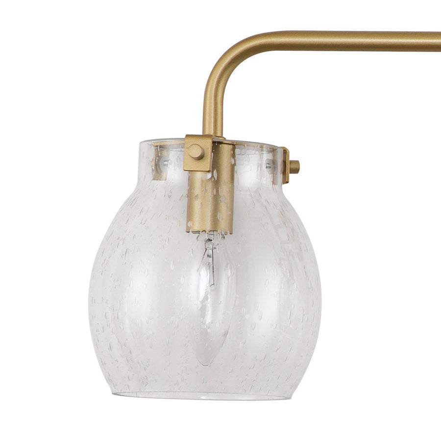 LightFixturesUSA-3-Light Brass Glass Vanity Wall Light-Wall Sconce--
