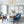 LightFixturesUSA-3-Light Brass Sculpture Glass Globe Bubble Semi Flush Chandelier-Chandelier-Brass-3-Lt (Pre-Order)