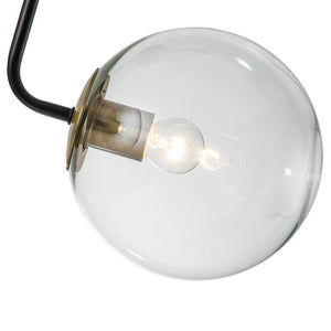 LightFixturesUSA-3-Light Clear Glass Globe Bubble Ceiling Light -Ceiling Light--