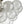 LightFixturesUSA-3-Light Cluster Ribbed Glass Bubble Semi Flush Chandelier-Chandelier-Brass-3-Lt