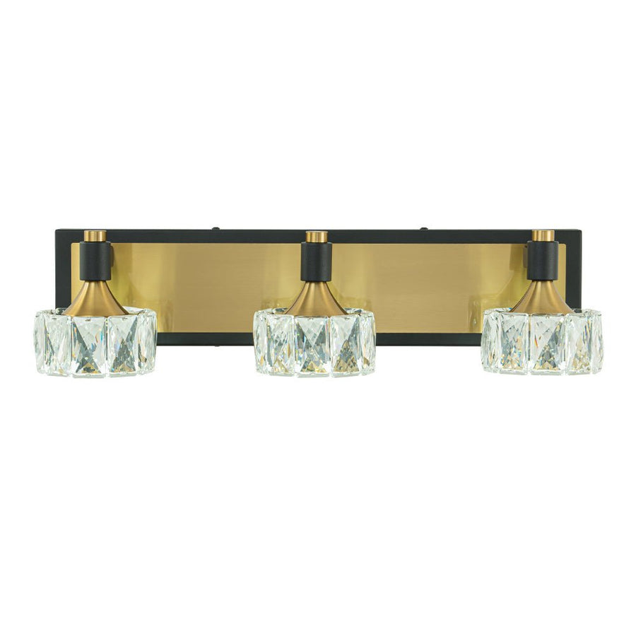 LightFixturesUSA-3-Light Crystal Bathroom Dimmable LED Vanity Wall Light-Wall Sconce-3-Lt (Pre-Order)-