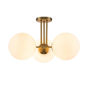 LightFixturesUSA-3-Light Frosted Glass Globe Ceiling Light-Ceiling Light--