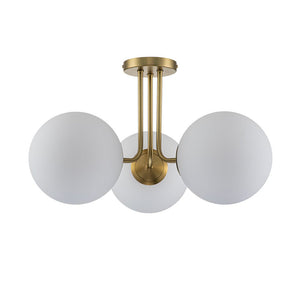 LightFixturesUSA-3-Light Frosted Glass Globe Ceiling Light-Ceiling Light--
