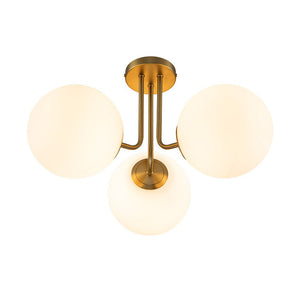 LightFixturesUSA-3-Light Frosted Glass Globe Ceiling Light-Ceiling Light--