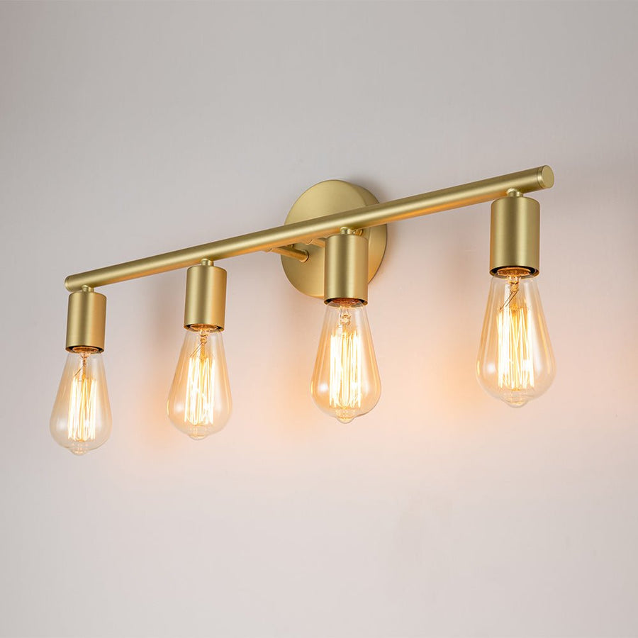LightFixturesUSA-4-light Brass Vanity Wall Light-Wall Sconce--