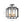 Load image into Gallery viewer, LightFixturesUSA-4-Light Candle Style Square Lantern Semi Flush Ceiling Light-Ceiling Light--
