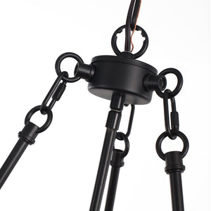LightFixturesUSA-4-light Farmhouse Open Drum Chandelier-Pendant Light--