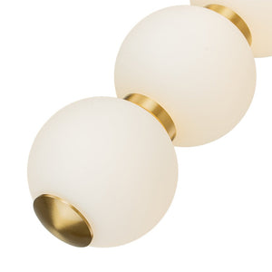 LightFixturesUSA-4-Light LED Frosted Glass Strand Globe Pendant Light-Pendant Light-Brass-4-Lt (Pre-Order)