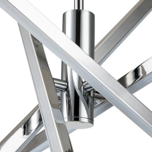 LightFixturesUSA-4-Light LED Tube Sputnik Chandelier-Chandelier-Brass-