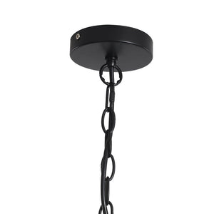 LightFixturesUSA-5-Light Bohemian Rustic Wood Bead Cage Pendant Light -Pendant Light-Beige-