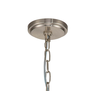 LightFixturesUSA-5-Light Brushed Nickel Candle Style Chandelier -Chandelier-Nickel-