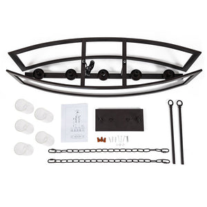 LightFixturesUSA-5-Light Oil Rubbed Bronze Frame Island Chandelier-Chandelier-Oil Rubbed Bronze-