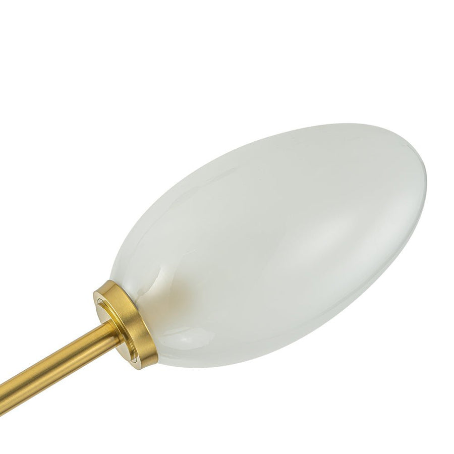 LightFixturesUSA-6-Light Frosted Glass Egg Adjustable Sputnik Ceiling Light-Ceiling Light-Black-