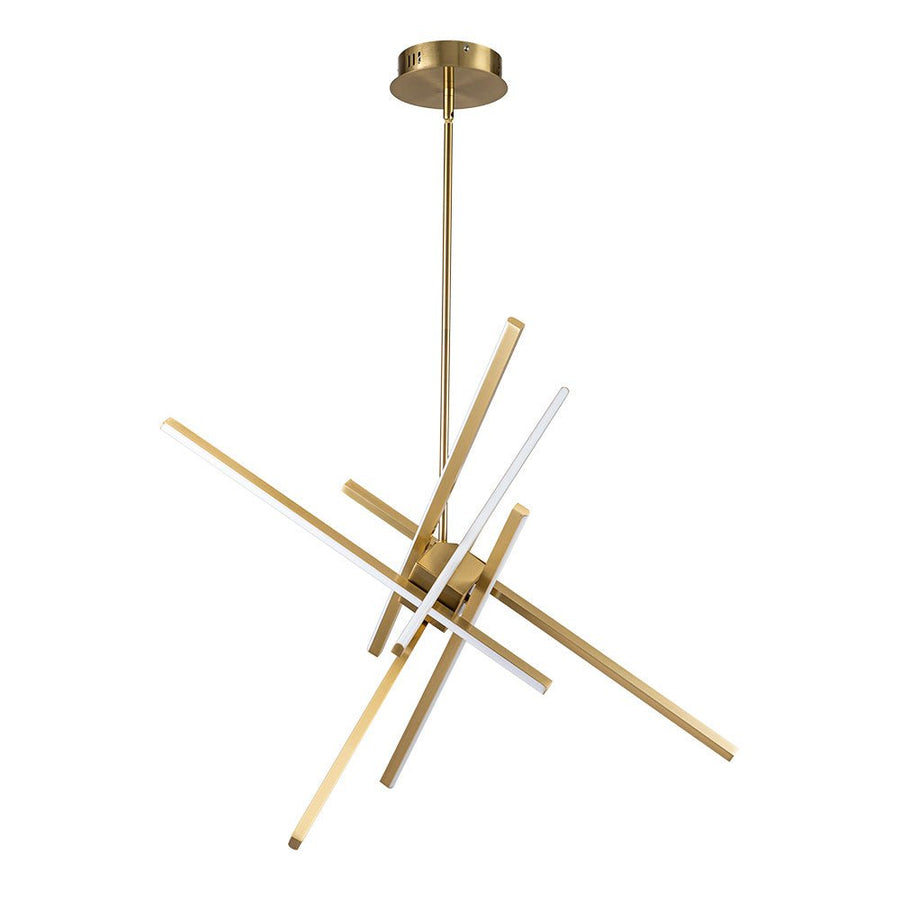 Modern 6-Light LED Rod Sputnik Chandelier | LightFixturesUSA | Sirius