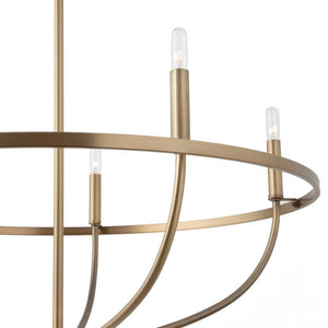 LightFixturesUSA-6-Light Round Candle Style Chandelier-Chandelier-Black-