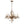 LightFixturesUSA-6-Light Vintage Candle Style Chandelier Crystal Beads-Chandelier-6-Lt-Antique