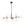 LightFixturesUSA-8-Light Linear Sputnik Frosted Glass Globe Chandelier -Chandelier-Black-