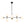 LightFixturesUSA-8-Light Linear Sputnik Frosted Glass Globe Chandelier -Chandelier-Black-