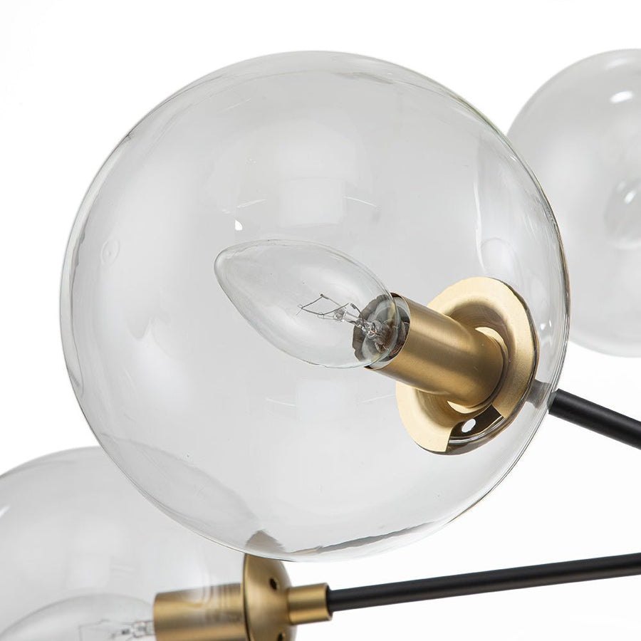 LightFixturesUSA-9-Light Sputnik Glass Globe Bubble Chandelier-Chandelier-Black-