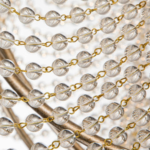 LightFixturesUSA-Antique Candle Style Crystal Bead Empire Chandelier-Chandelier-5-Lt-