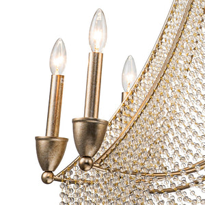 LightFixturesUSA-Antique Candle Style Crystal Bead Empire Chandelier-Chandelier-5-Lt-